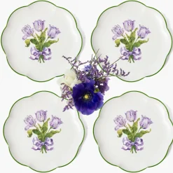 Purple Tulip Starter Plates (Set of 4)