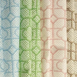 Putty Bamboo Trellis Fabric
