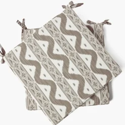 Putty Ikat Seat Pad Cushion