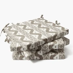Putty Ikat Seat Pad Cushion