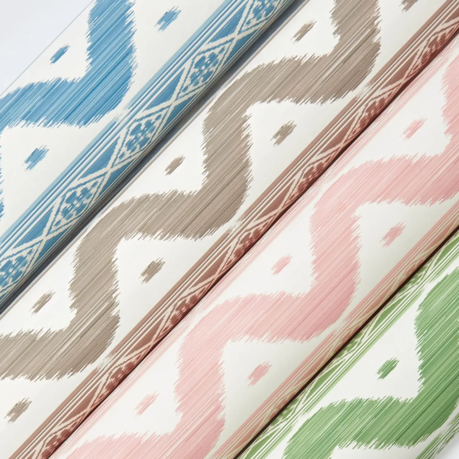 Putty Ikat Stripe Wallpaper