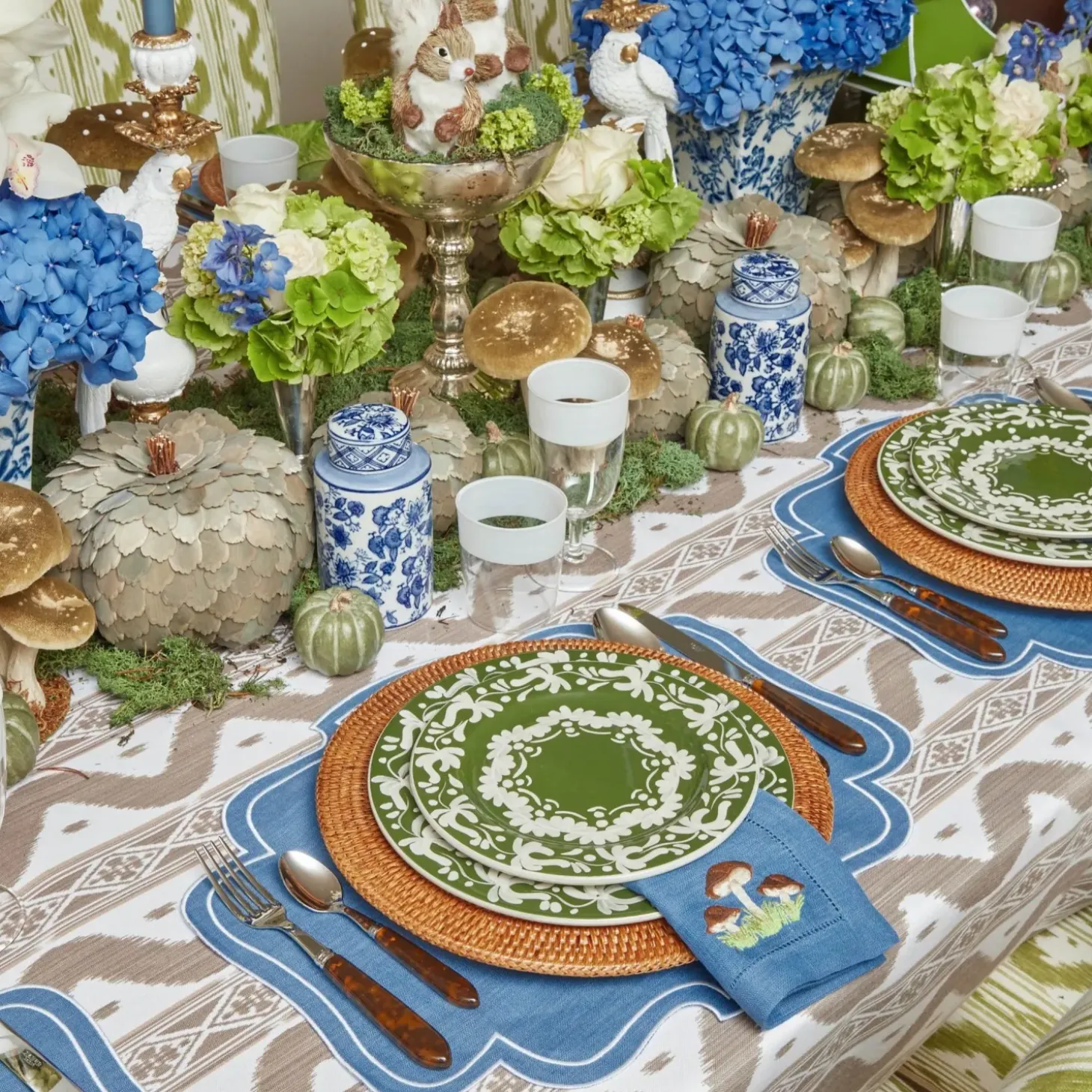 Putty Ikat Tablecloth