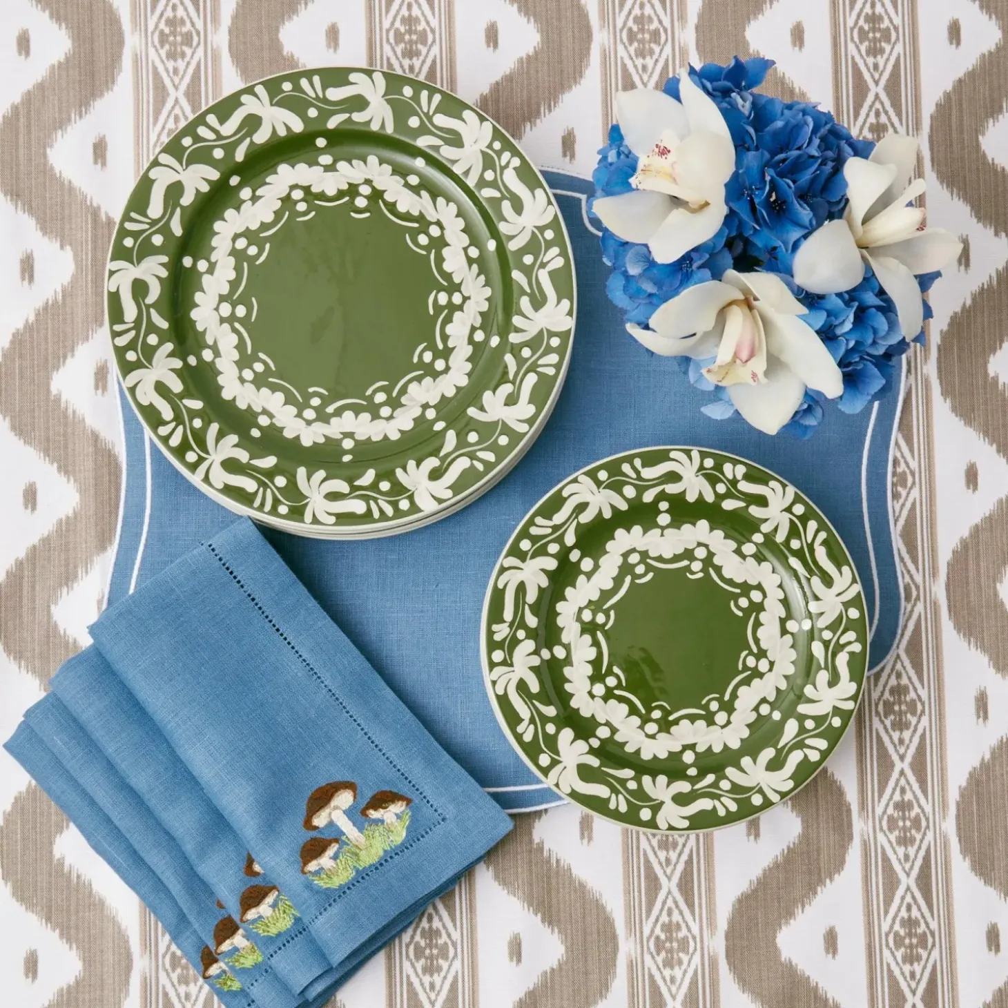 Putty Ikat Tablecloth