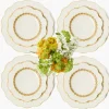 Putty Laurel Dinner & Starter Plates (Set of 8)