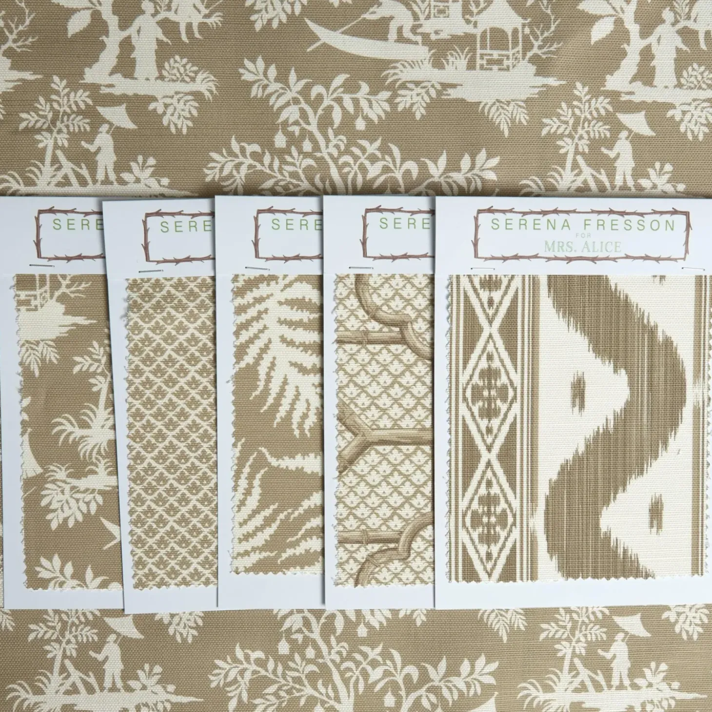 Putty Pagoda Garden Fabric