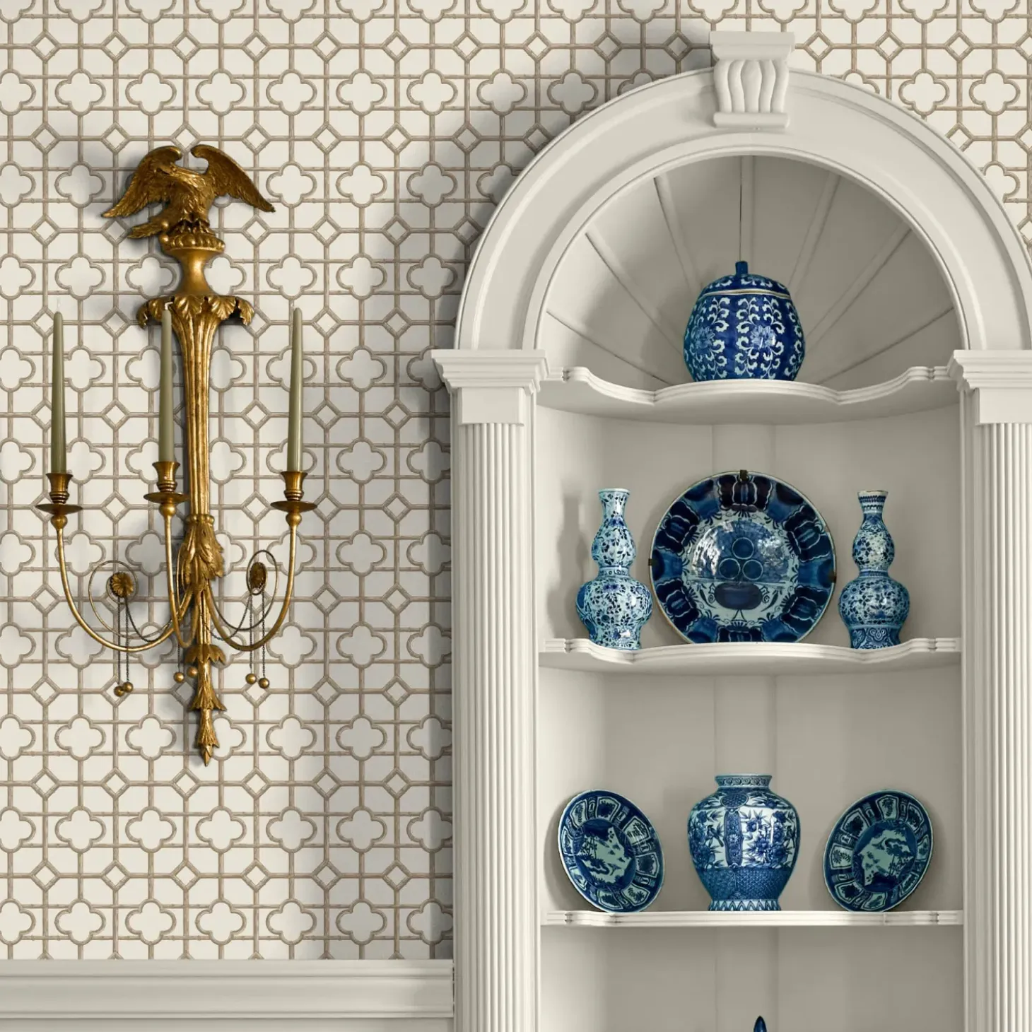 Putty Shaded Bamboo Wallpaper