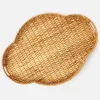 Quatrefoil Rattan Tray