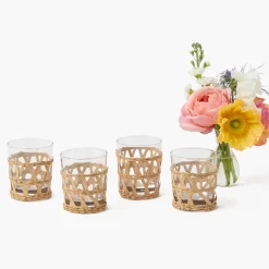 Raffia Water Glasses (Set of 4)