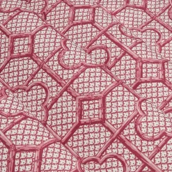 Raspberry Pink Bamboo Trellis Fabric