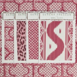 Raspberry Pink Bamboo Trellis Fabric