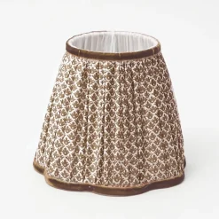 Rattan Bardot Rechargeable Lamp with Chocolate Lotus Shade (18cm)