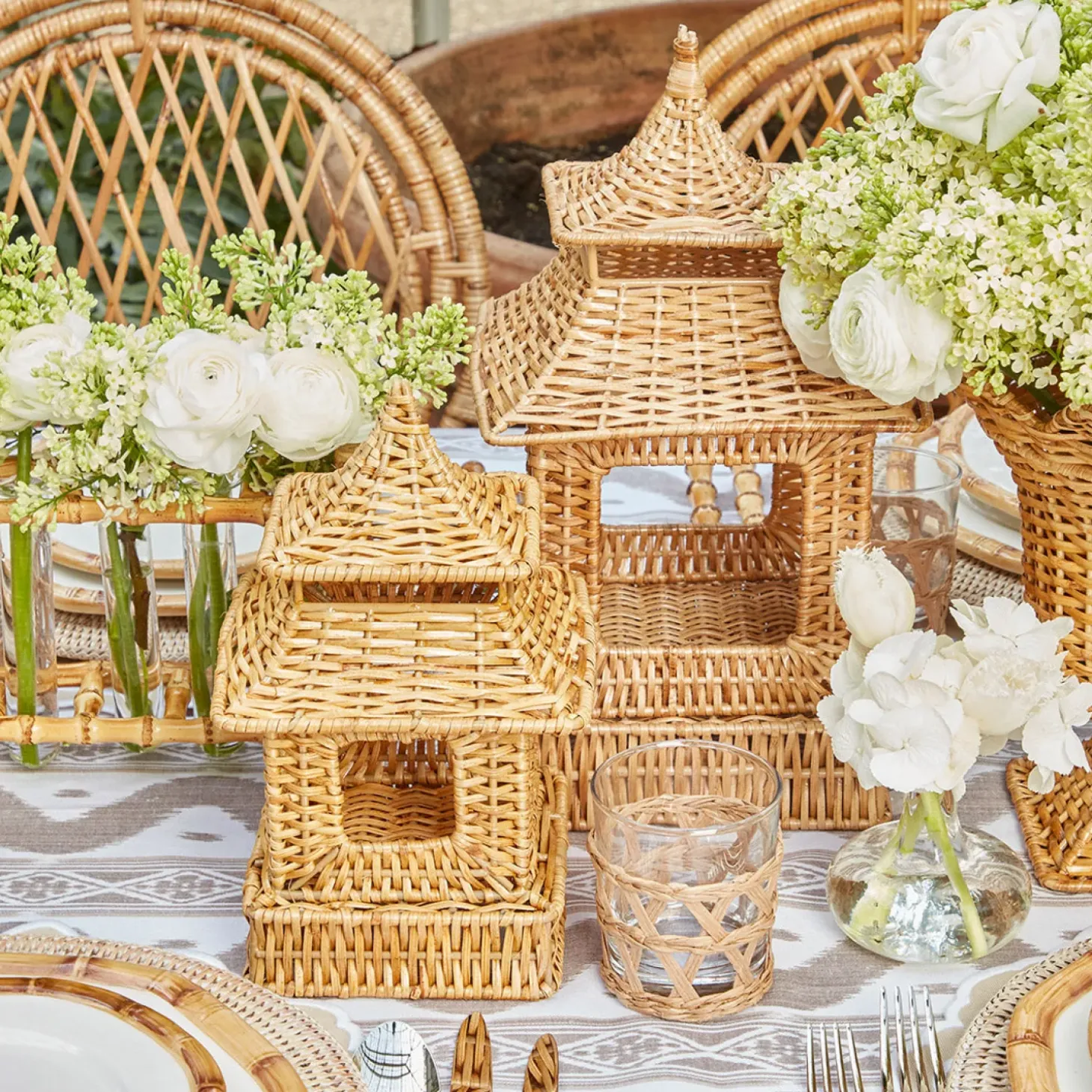 Rattan Pagoda Lantern