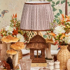 Rattan Rechargeable Pagoda Lamp