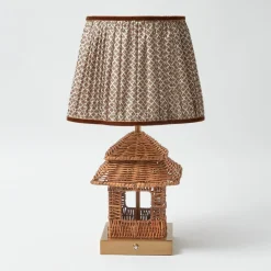 Rattan Rechargeable Pagoda Lamp
