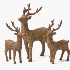 Rattan Reindeer Family