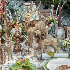 Rattan Reindeer Family