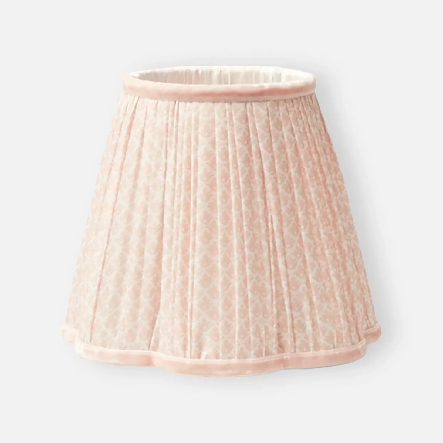 Rattan Ursula Rechargeable Lamp with Pink Lotus Shade (18cm)