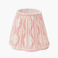 Rechargeable Bamboo Lamp & Pink Ikat Shade (18cm)