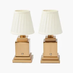 Rechargeable Lamp with Cream Shade (15cm)