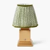 Rechargeable Lamp with Olive Lotus Shade (18cm)