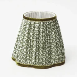 Rechargeable Lamp with Olive Lotus Shade (18cm)