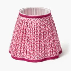 Rechargeable Lamp with Raspberry Lotus Shade (18cm)