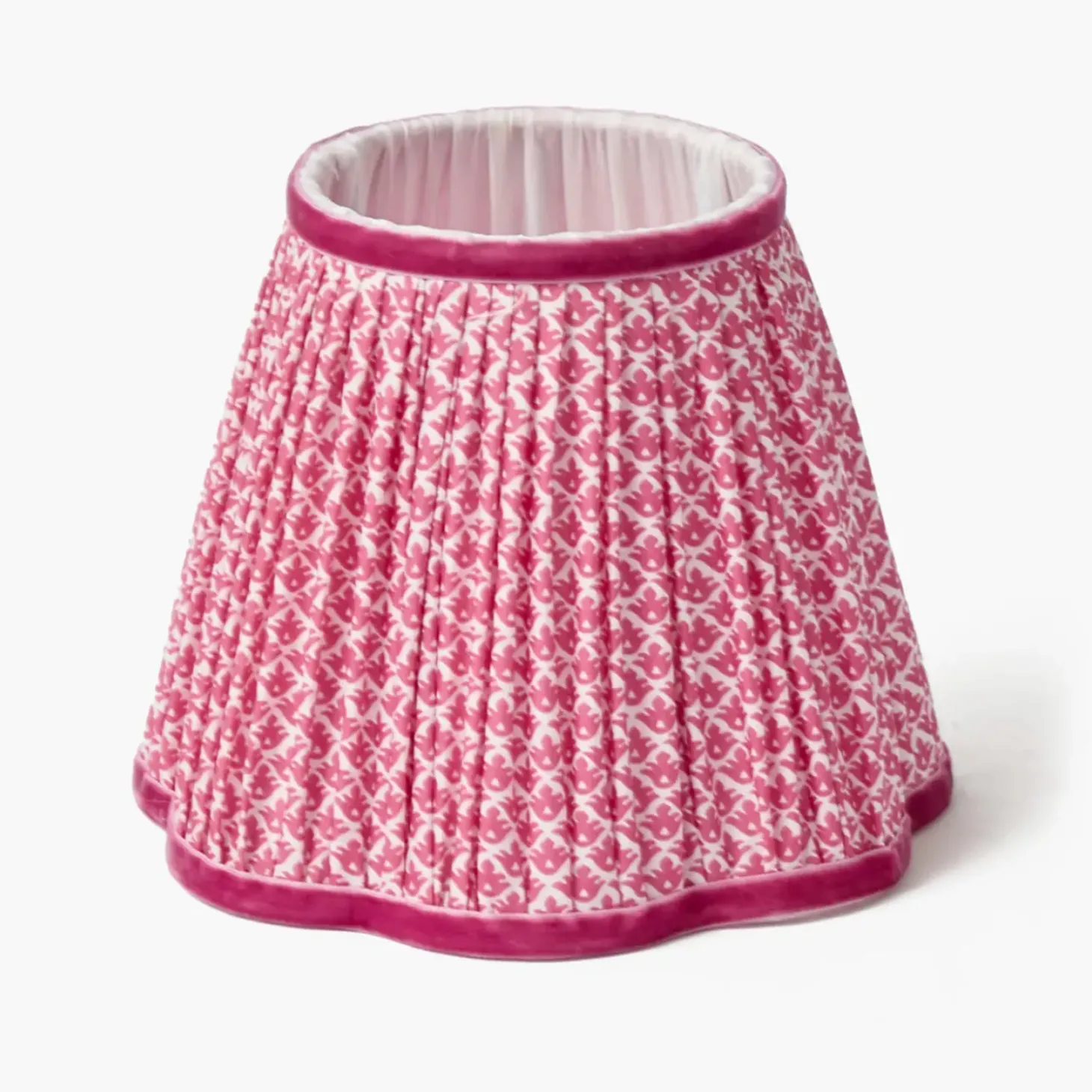 Rechargeable Lamp with Raspberry Lotus Shade (18cm)