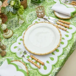 Rectangular Bettina White Placemats & Napkins (Set of 4)