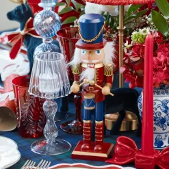 Red Ceramic Bow Candleholder (Pair)