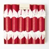 Red Glitter Crackers With White Velvet Bows (Set of 6)