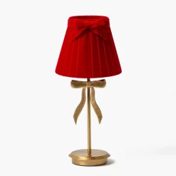 Red Velvet Bow Lampshade (18cm)