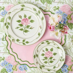 Rose Bud Dinner & Starter Plates (Set of 8)