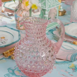 Rose Pink Hobnail Jug