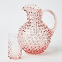 Rose Pink Hobnail Jug