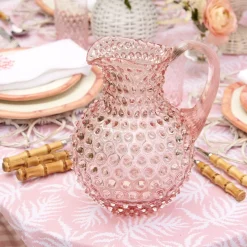Rose Pink Hobnail Jug