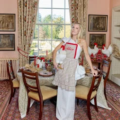 Rossina Putty Gingham & Red Apron