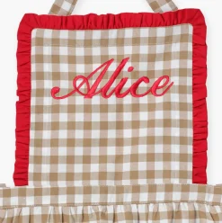 Rossina Putty Gingham & Red Apron