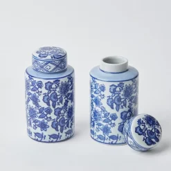 Round Chinoiserie Ginger Jars (Pair)
