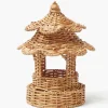 Round Scalloped Rattan Pagoda Lantern
