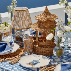 Round Scalloped Rattan Pagoda Lantern