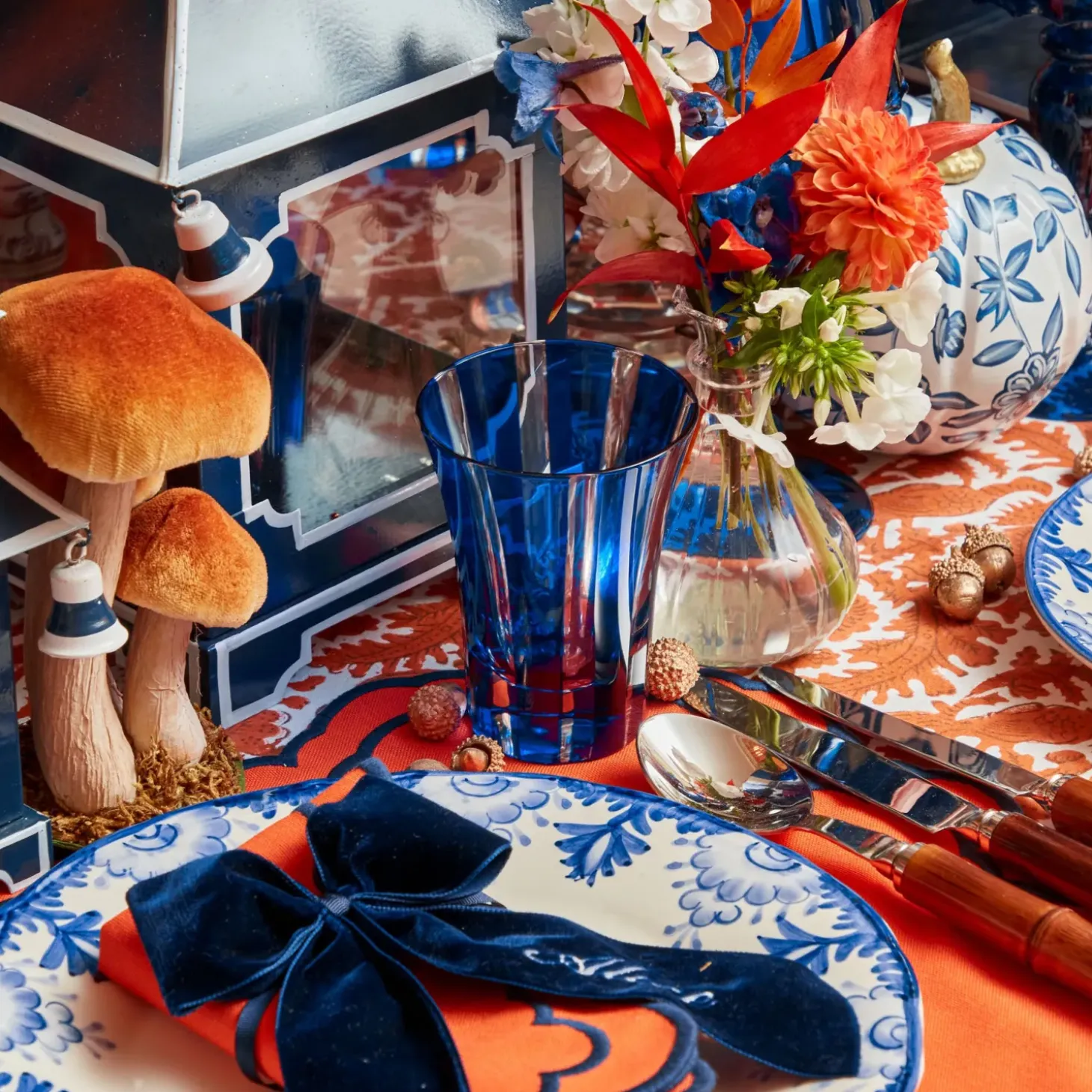 Royal Blue Positano Glasses (Set of 4)