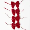 Ruby Red Velvet Napkin Bows (Set of 4)