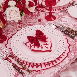 Ruby Red Velvet Napkin Bows (Set of 4)