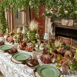 Sage Basketweave Dinner & Starter Plates (Set of 8)