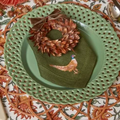Sage Basketweave Dinner Plate