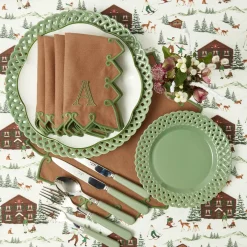 Sage Basketweave Starter Plate