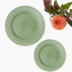 Sage Basketweave Starter Plate