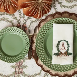 Sage Basketweave Starter Plates (Set of 4)