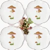 Scalloped Mushroom Dinner Plates (Set of 4)