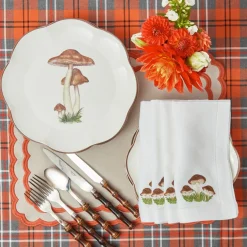 Scalloped Mushroom Dinner Plates (Set of 4)